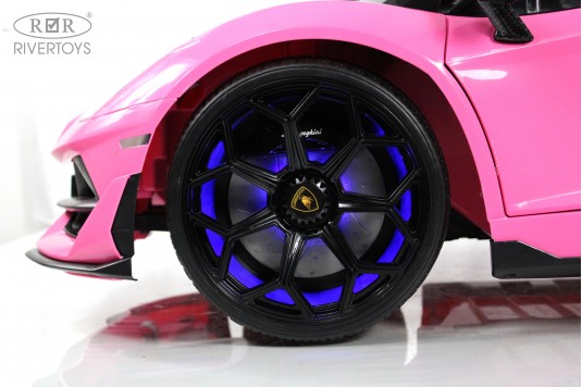Детский электромобиль Lamborghini Aventador SVJ (A111MP) розовый