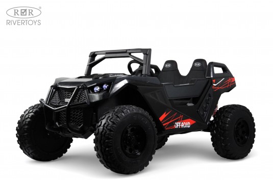 Детский электромобиль A707AA LUX NEW 4WD черный карбон