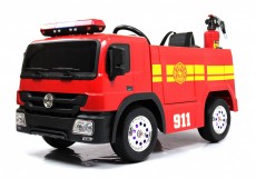 Детский электромобиль A555AA (пожарная) красный