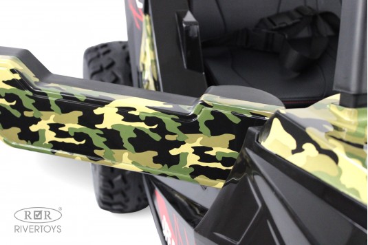 Детский электромобиль A707AA LUX NEW 4WD зеленый камуфляж
