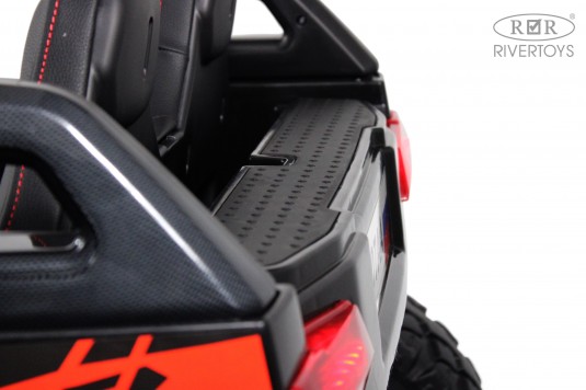 Детский электромобиль A707AA LUX NEW 4WD черный карбон