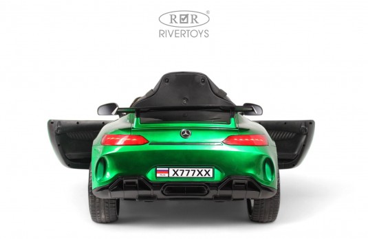 Детский электромобиль Mercedes-Benz AMG GT X777XX зеленый глянец