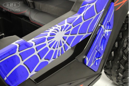 Детский электромобиль A707AA LUX NEW 4WD синий спайдер