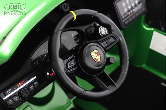 Детский электромобиль Porsche 911 GT3 (Y911YY) зеленый глянец Детский электромобиль Porsche 911 GT3 (Y911YY) зеленый глянец