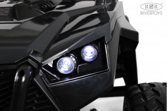 Детский электромобиль A707AA LUX NEW 4WD черный карбон