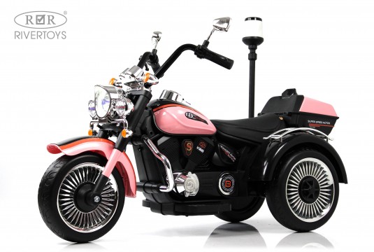 Детский электротрицикл K003PX розовый