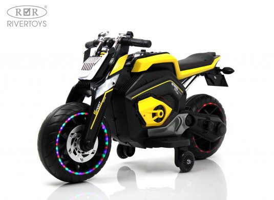 Детский электромотоцикл X111XX желтый
